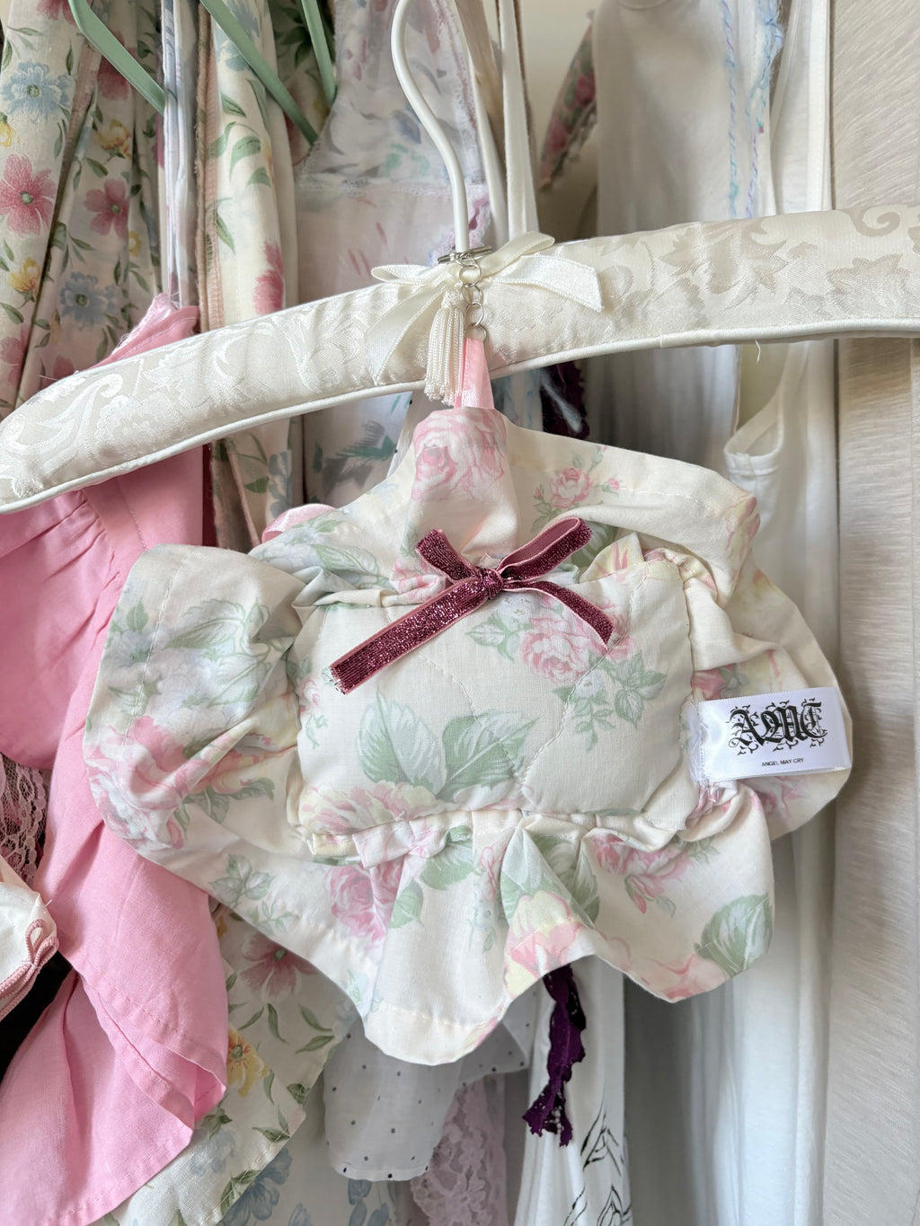 Vintage pillow bag charm