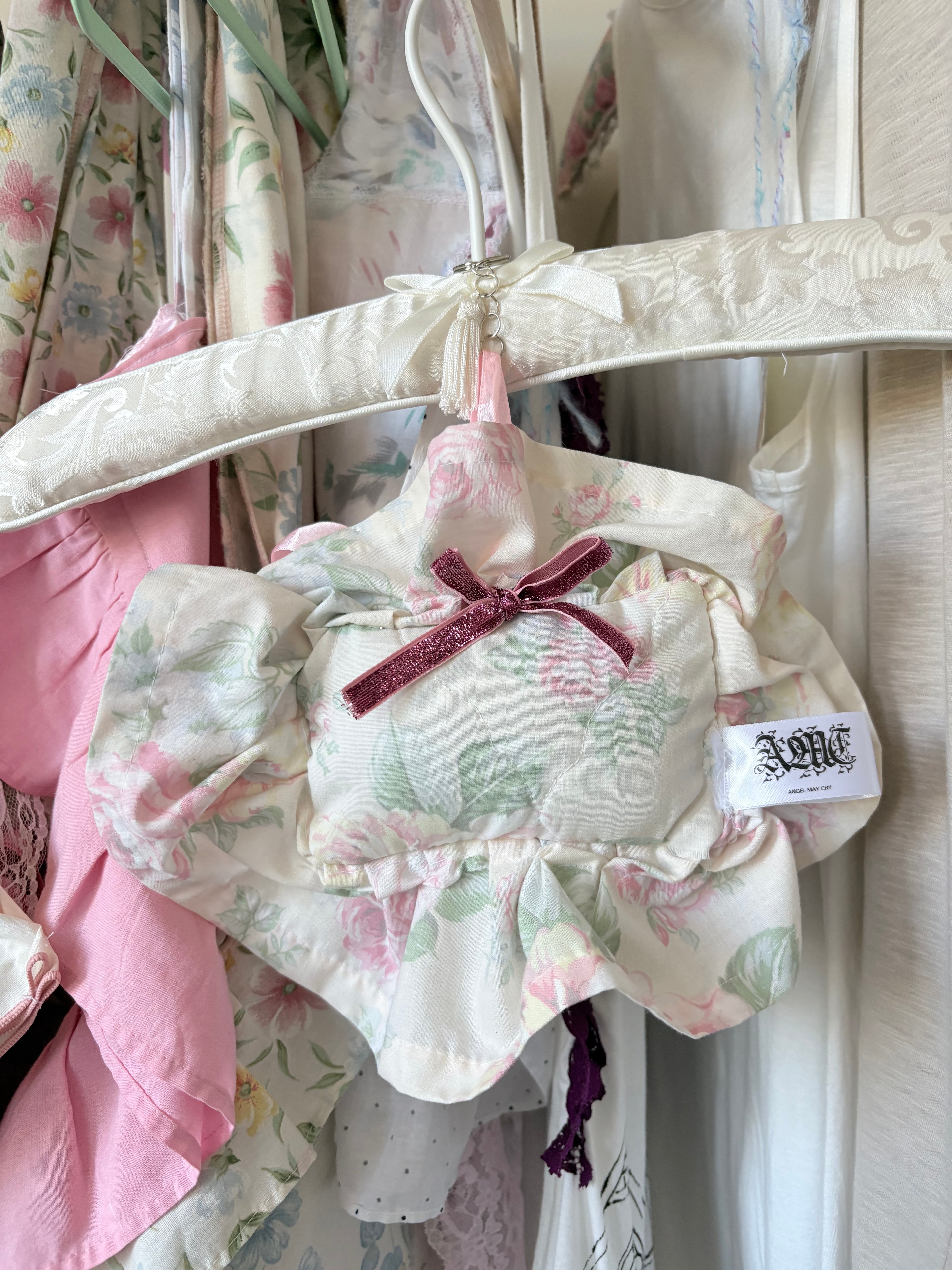 Vintage pillow bag charm