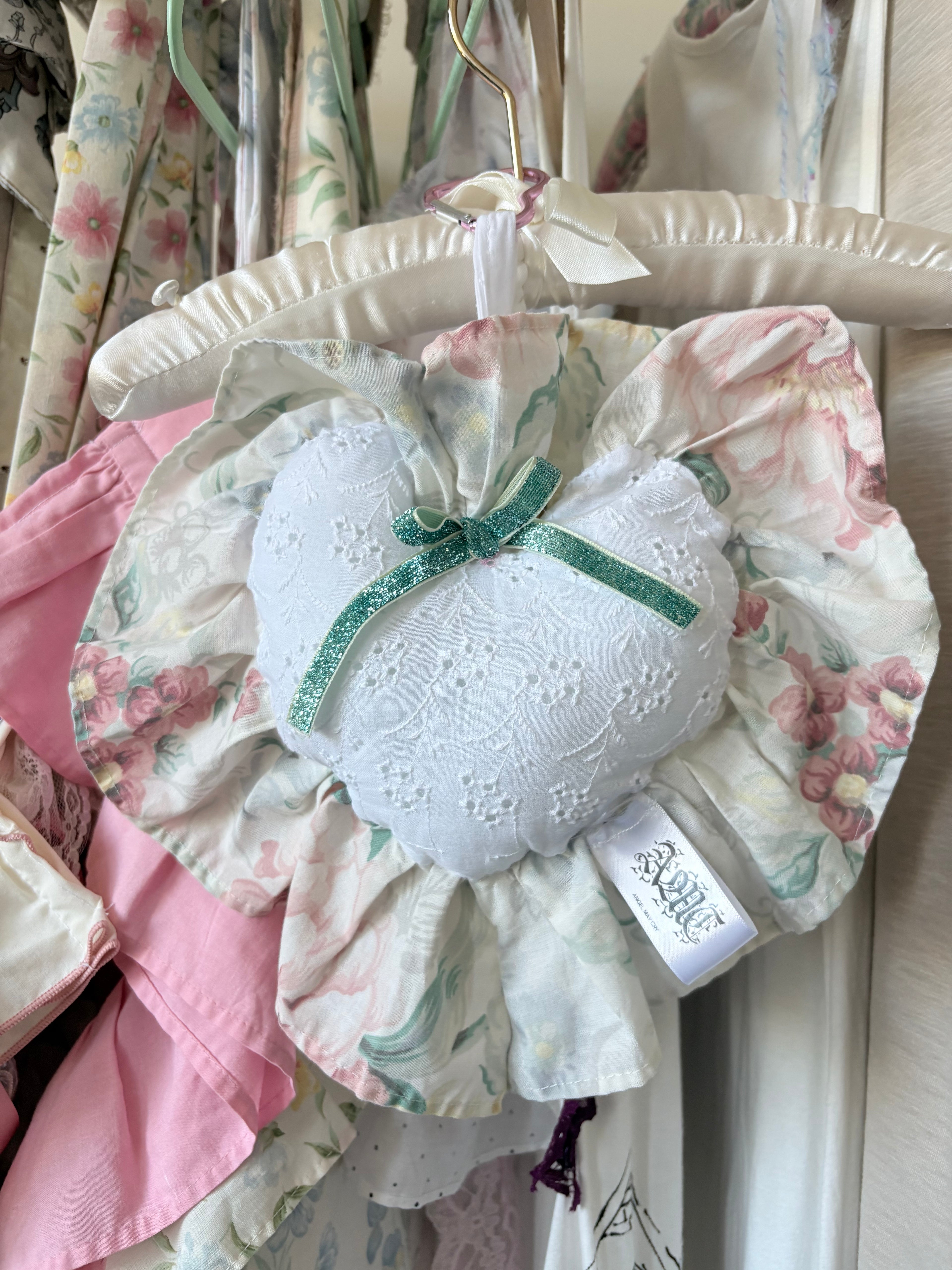 Heart pillow bag charm