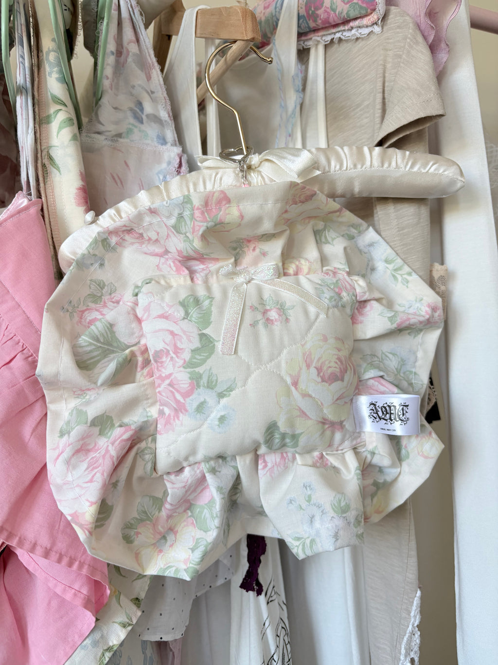 Vintage pillow bag charm/keyring