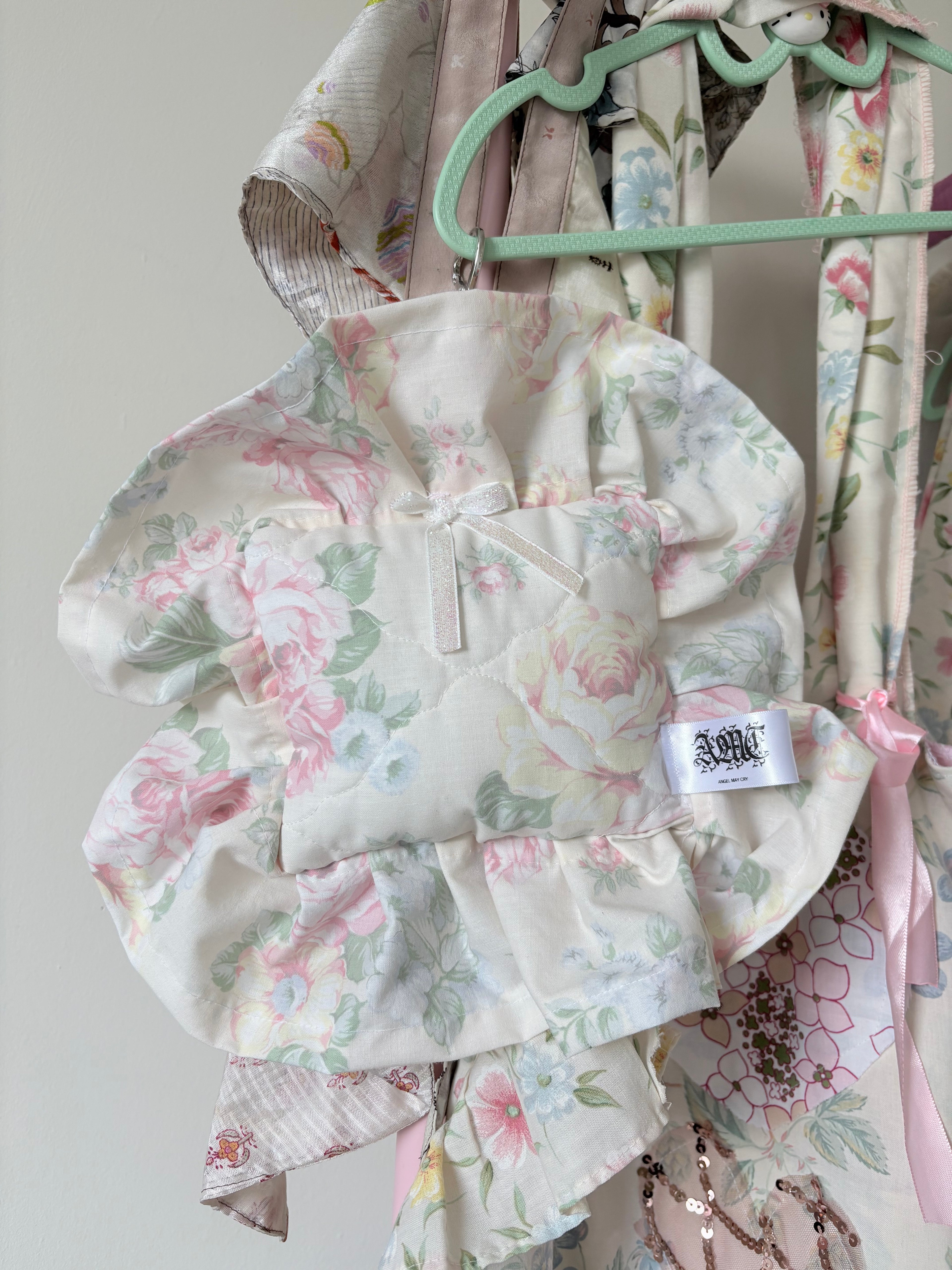 Vintage pillow bag charm/keyring