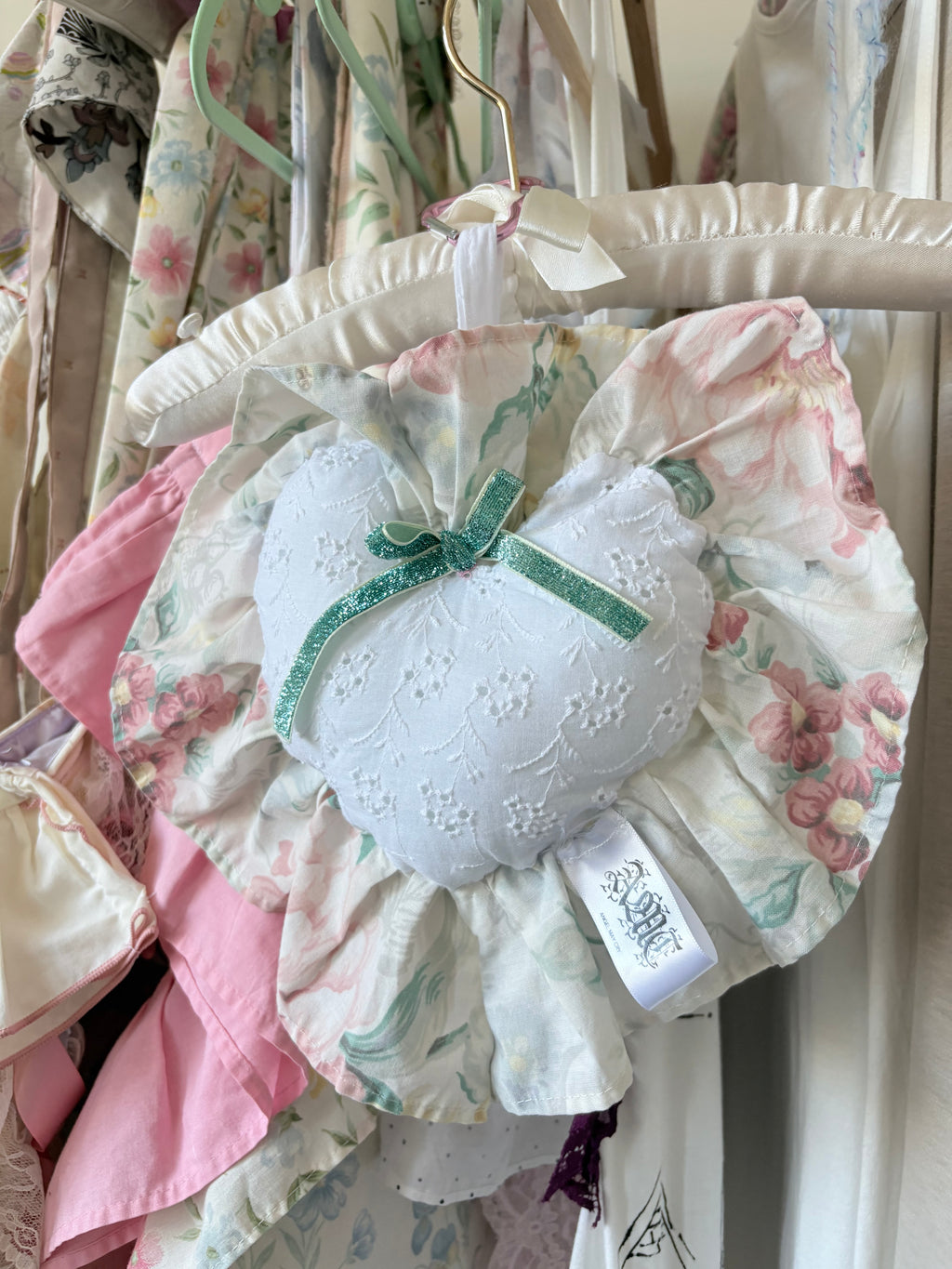 Heart pillow bag charm