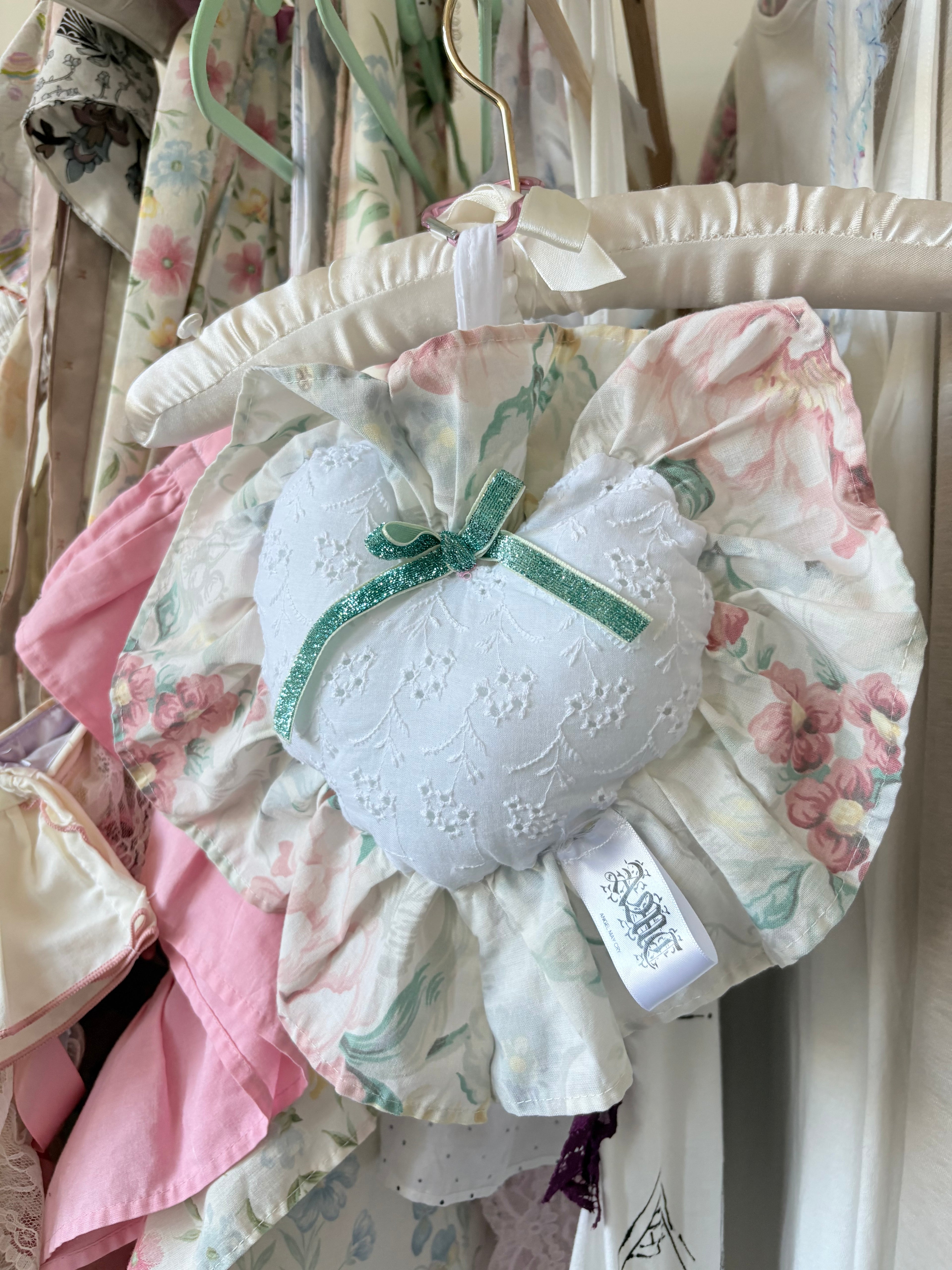 Heart pillow bag charm