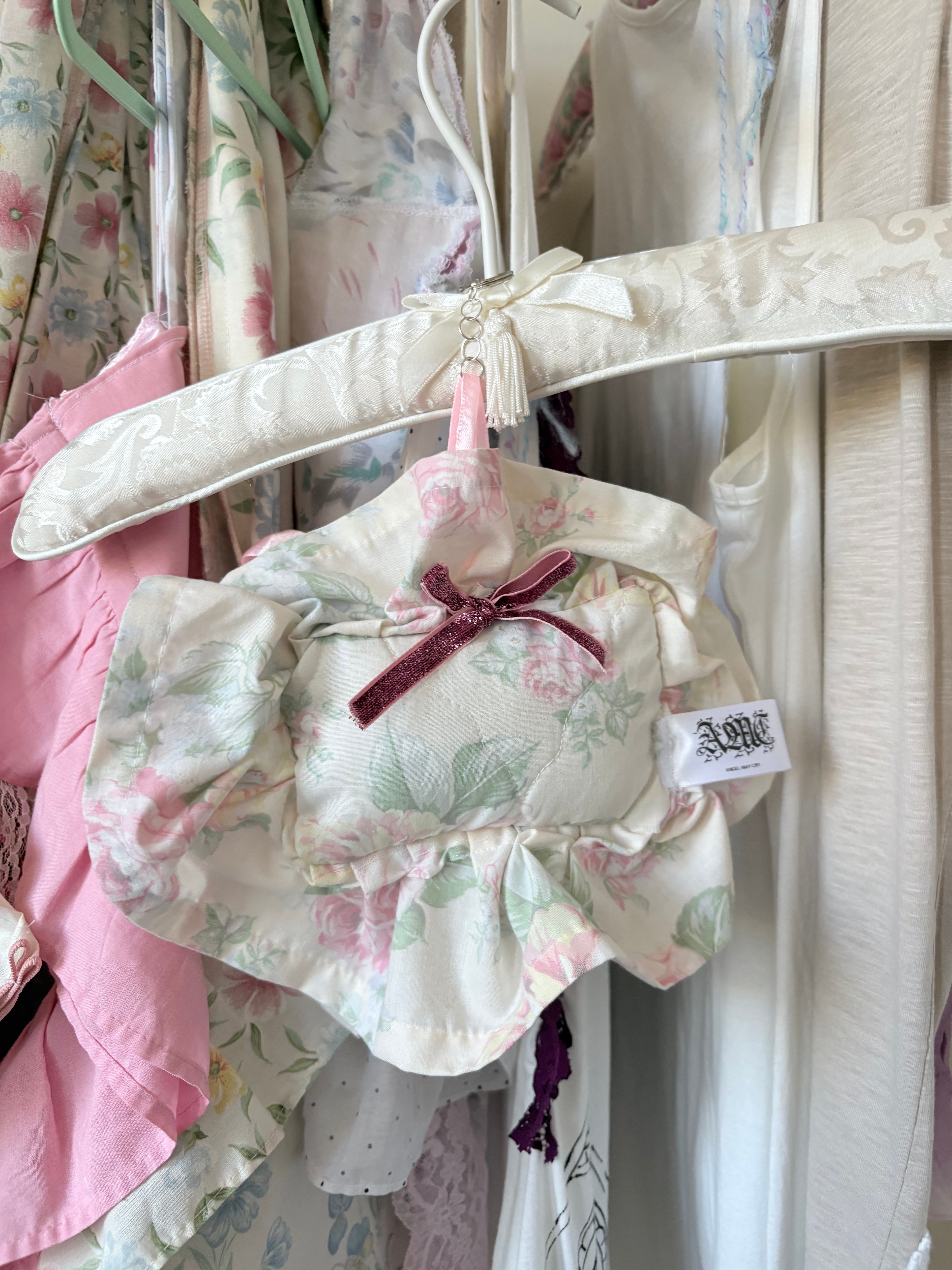 Vintage pillow bag charm