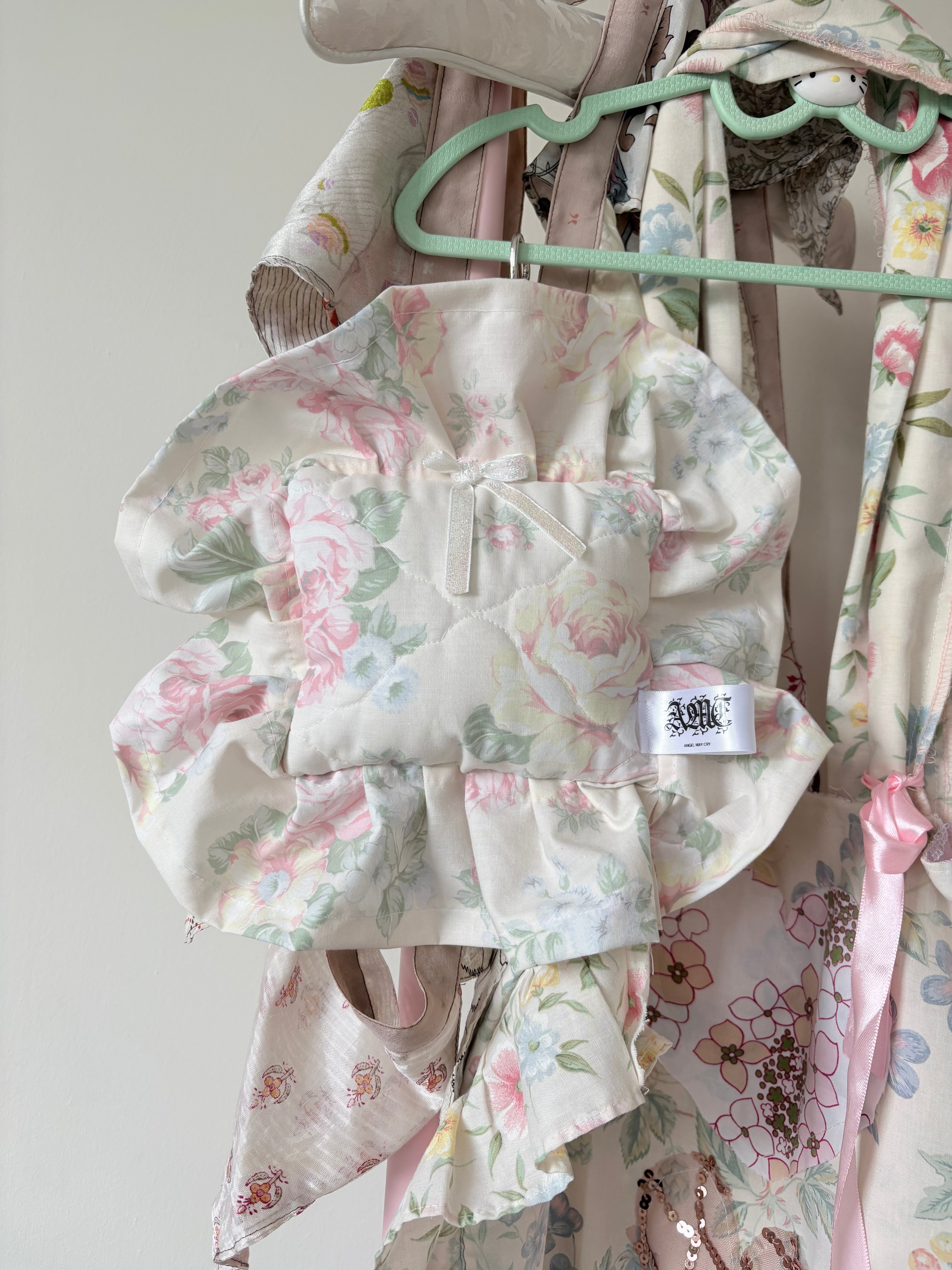 Vintage pillow bag charm/keyring
