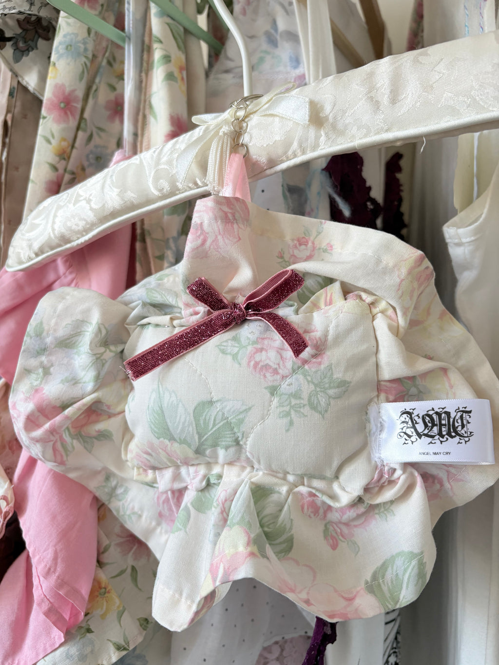 Vintage pillow bag charm