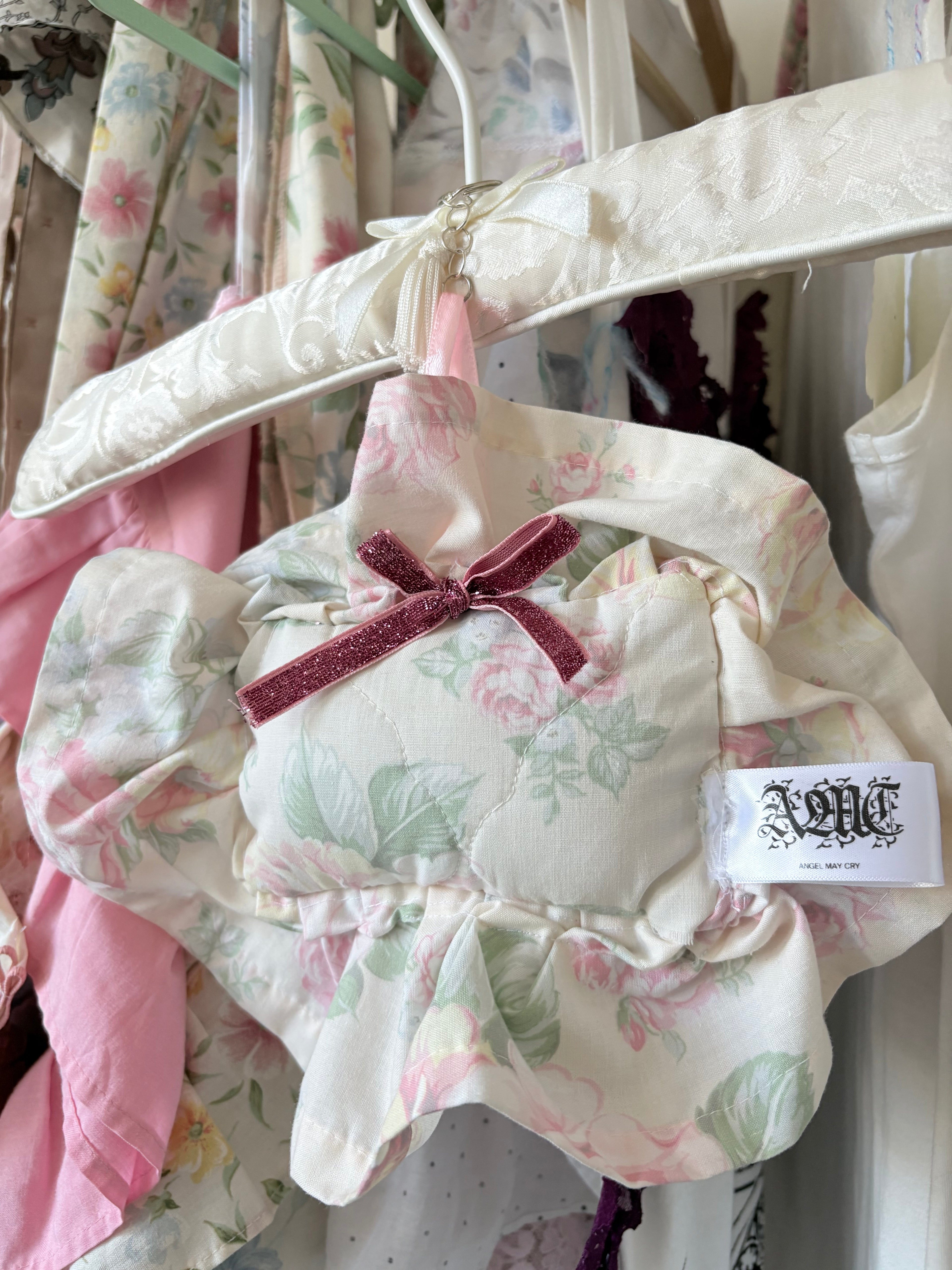 Vintage pillow bag charm