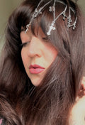 Gothic layered chain cross hair clips - 2 clips