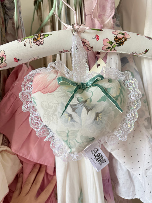 Cottagecore heart cushion keyring