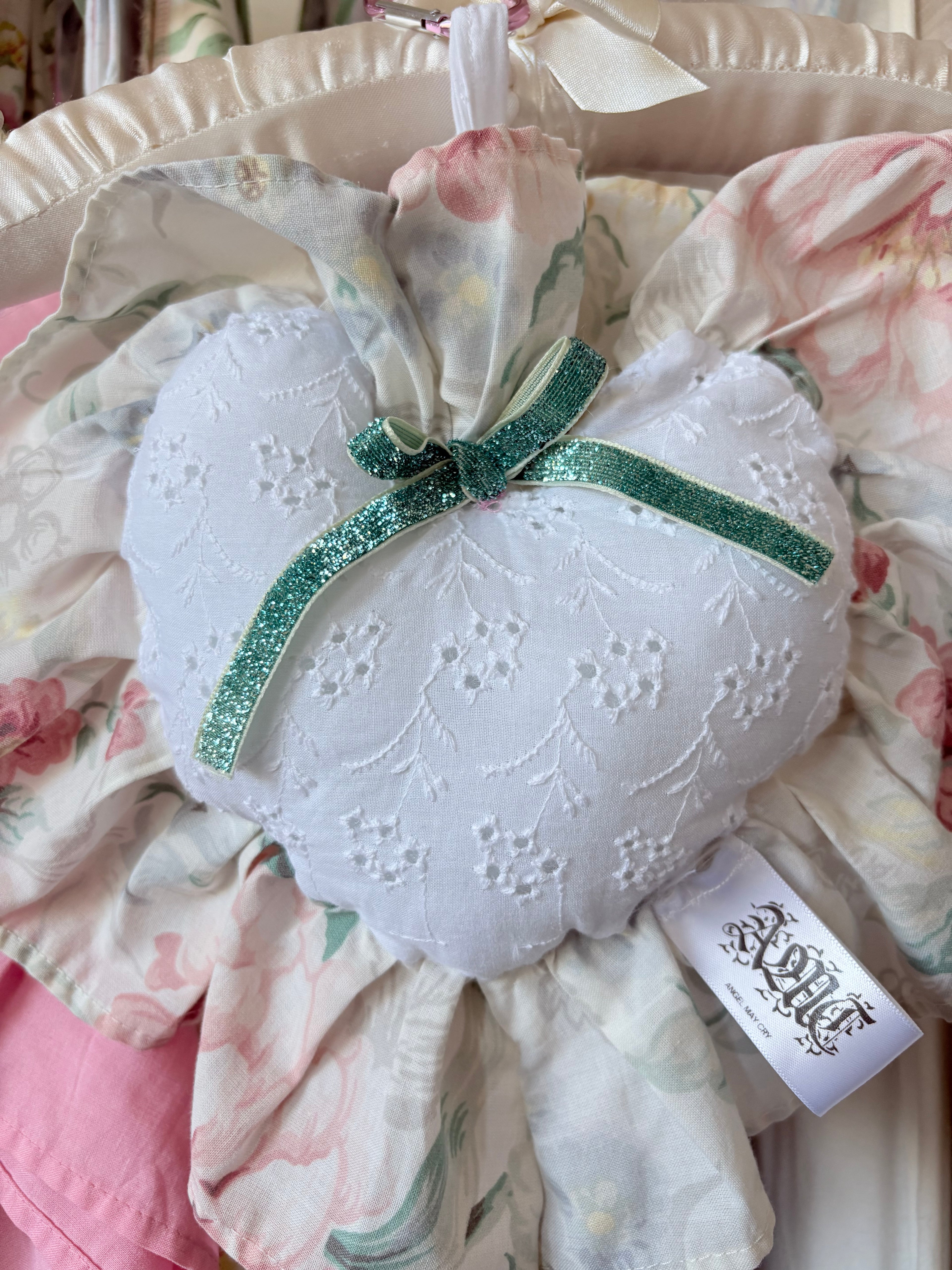 Heart pillow bag charm