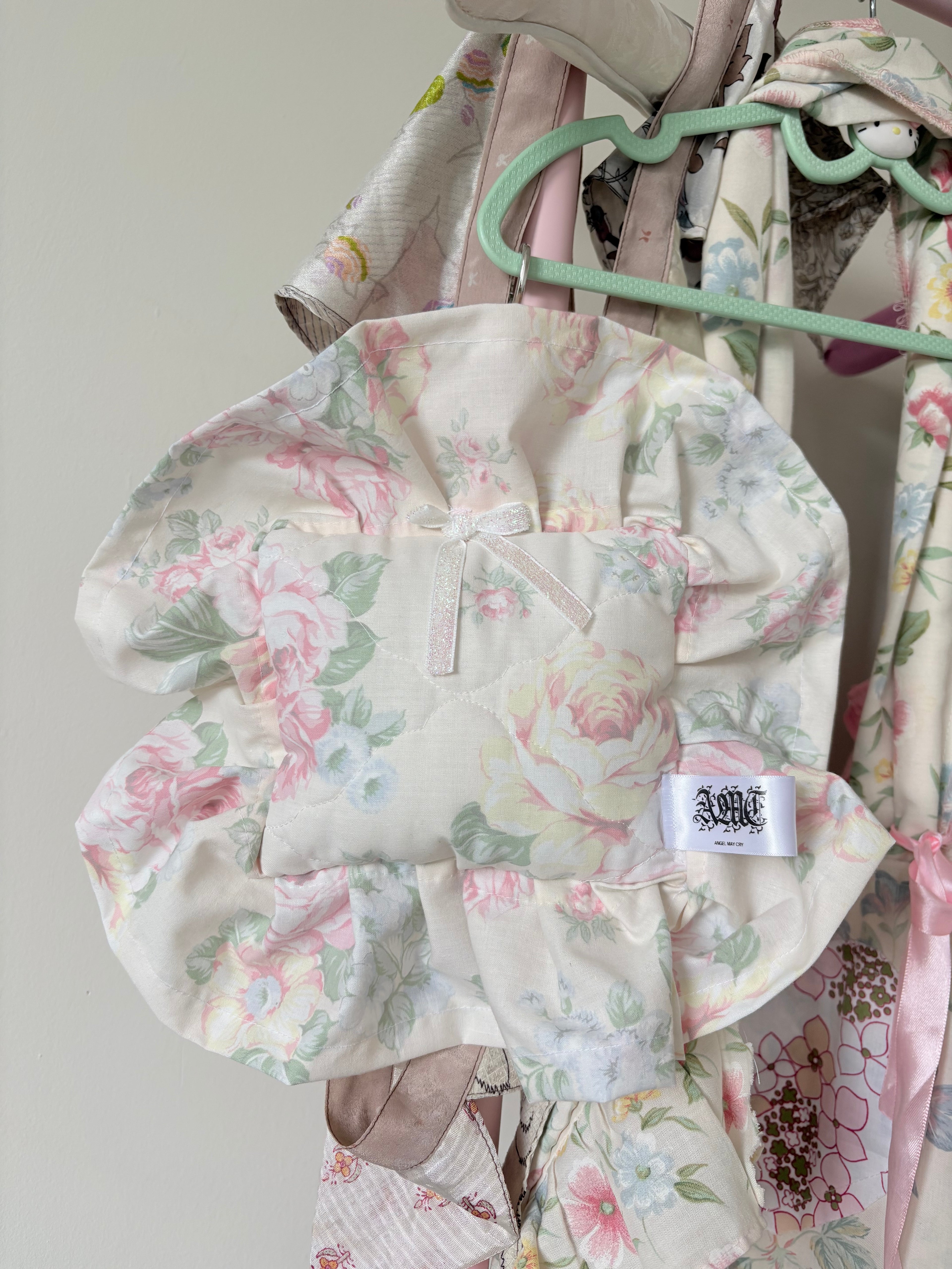 Vintage pillow bag charm/keyring