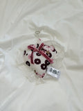 Floral lace heart pillow keyring